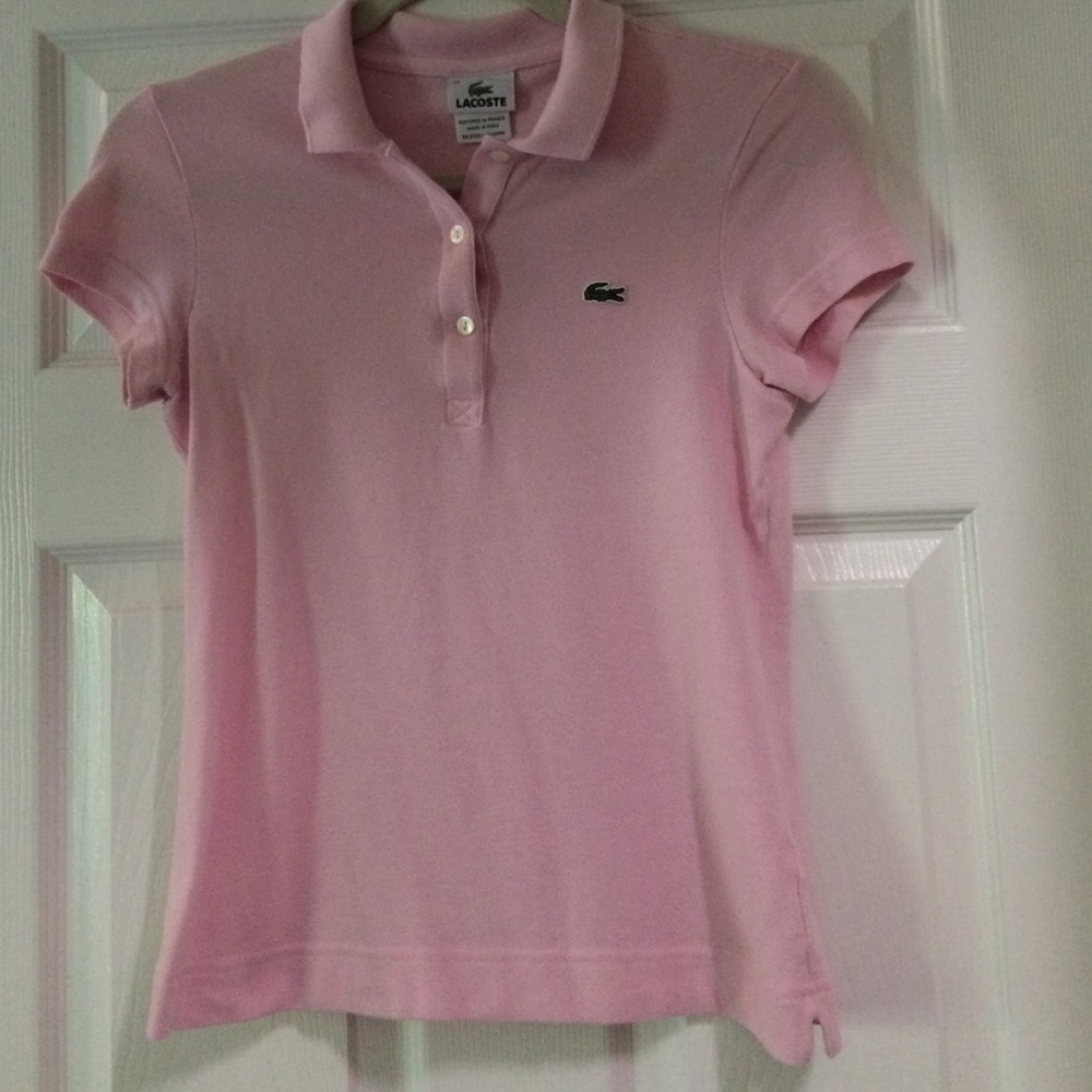 Lacoste Pink Polo - Size 38 (XS/S)